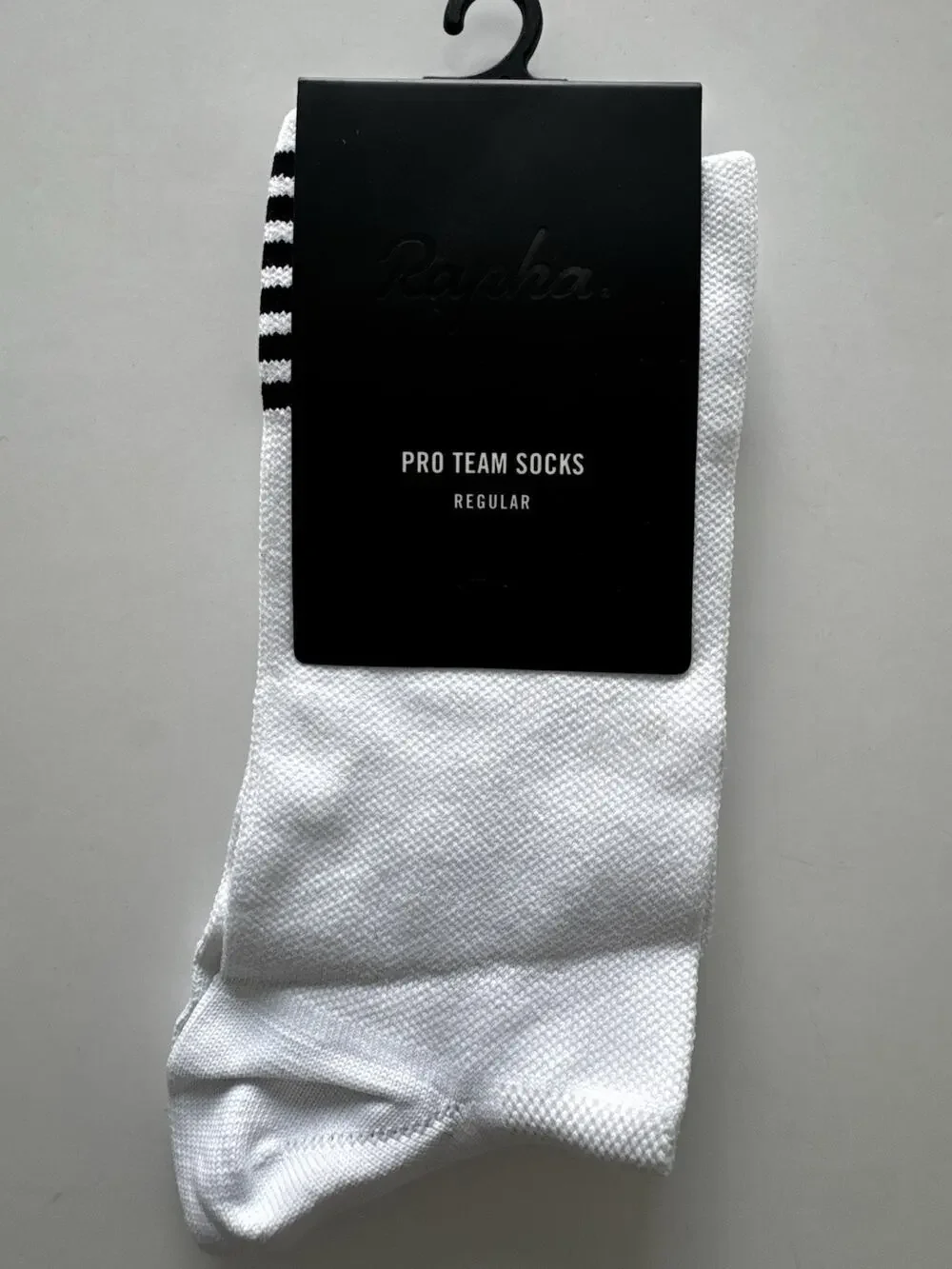 Rapha Pro Team Socks Unisex Size Large White Regular Fit Performance Cycling
